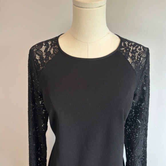 Tommy Hilfiger, Women's Black, Long Sleeve Lace, Shift Dress SZ 8 - Picture 2 of 8